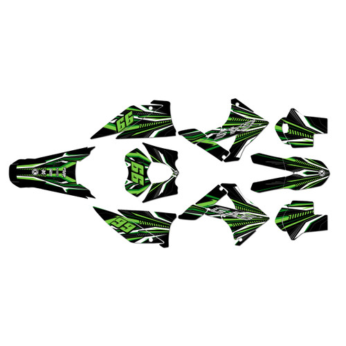 gasgas ec250 graphics kit 2010-2011 prime series green