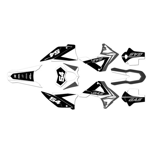 gasgas ec450 graphics kit 2010-2011 inferno series white