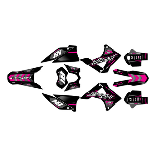 gasgas ec125 graphics kit 2010-2011 rebel series magenta