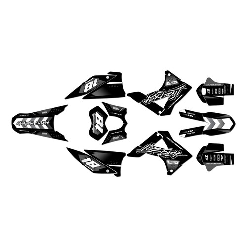 gasgas ec125 graphics kit 2010-2011 rebel series white