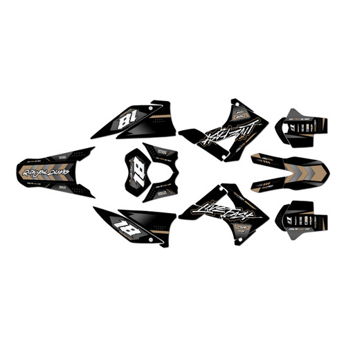 gasgas ec200 graphics kit 2010-2011 rebel series tan