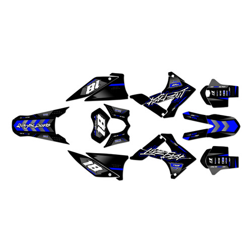 gasgas ec300 graphics kit 2010-2011 rebel series blue