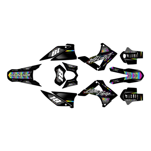 gasgas ec300 graphics kit 2010-2011 rebel series rainbow