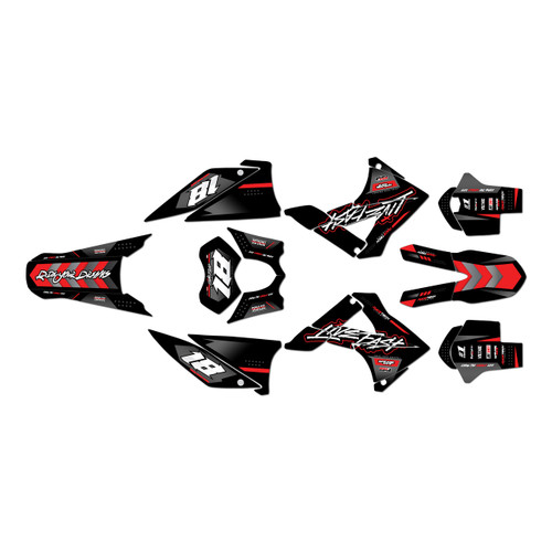 gasgas ec450 graphics kit 2010-2011 rebel series red