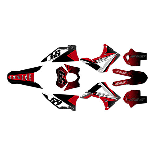 gasgas ec125 graphics kit 2010-2011 swirl series red