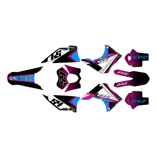 gasgas ec125 graphics kit 2010-2011 swirl series magenta
