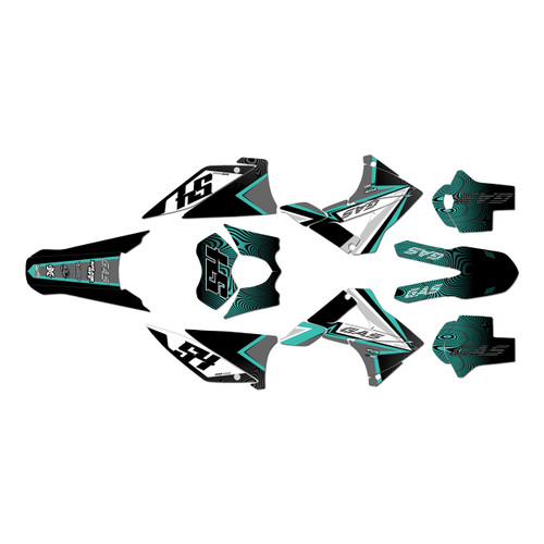 gasgas ec450 graphics kit 2010-2011 swirl series teal