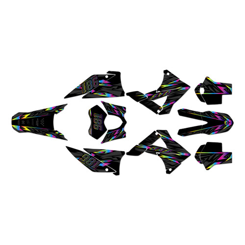 gasgas ec125 graphics kit 2010-2011 twitch series rainbow