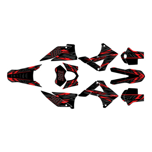 gasgas ec250 graphics kit 2010-2011 twitch series red