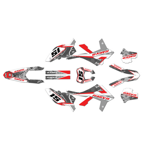 gasgas ec125 graphics kit 2012-2017 cloaked series red