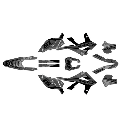gasgas ec250 graphics kit 2012-2017 cloaked series smoke