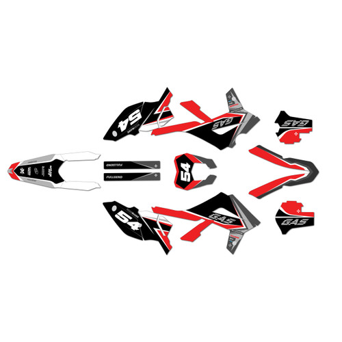 gasgas ec125 graphics kit 2012-2017 inferno series red