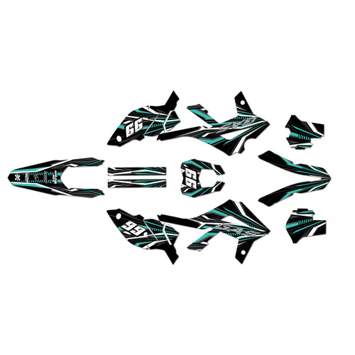 gasgas ec125 graphics kit 2012-2017 prime series teal