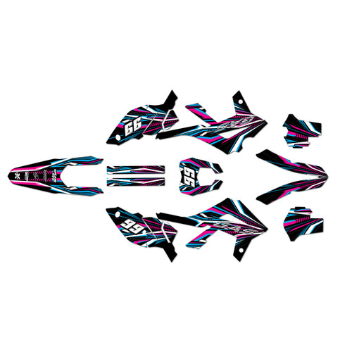 gasgas ec200 graphics kit 2012-2017 prime series magenta