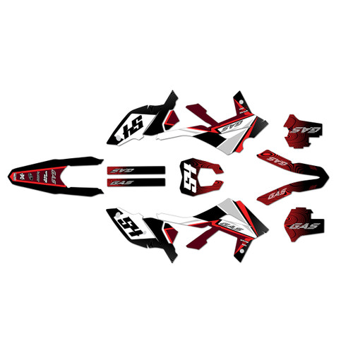 gasgas ec125 graphics kit 2012-2017 swirl series red