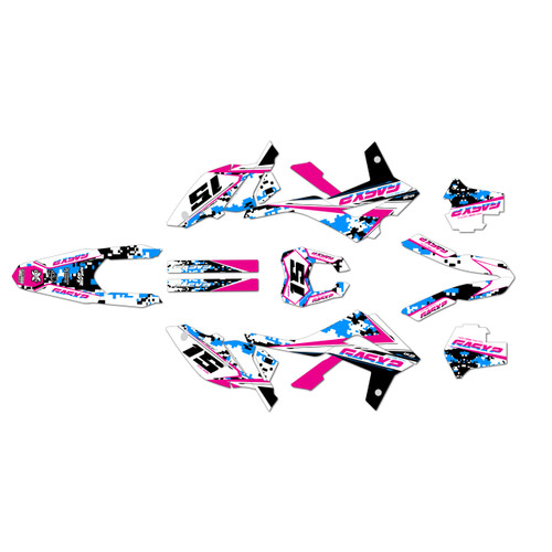 gasgas ec250f graphics kit 2012-2017 cloaked series magenta