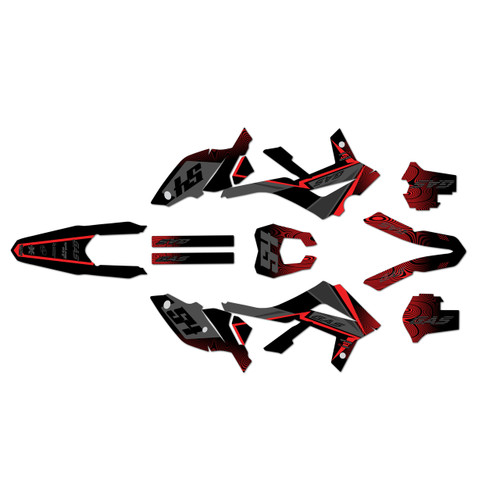 gasgas ec300 graphics kit 2012-2017 swirl series red-shift