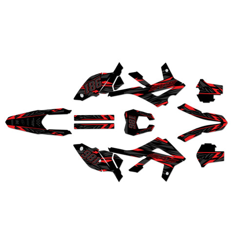 gasgas ec125 graphics kit 2012-2017 twitch series red