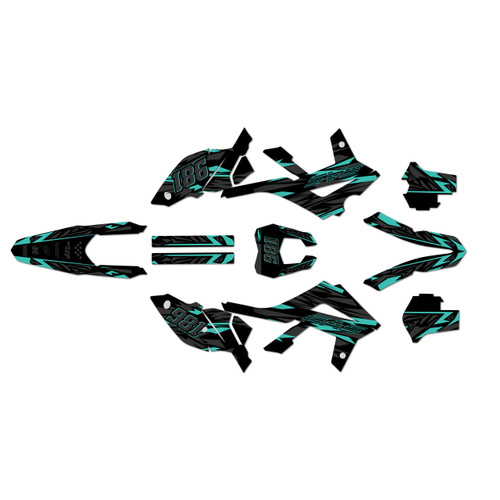 gasgas ec125 graphics kit 2012-2017 twitch series teal