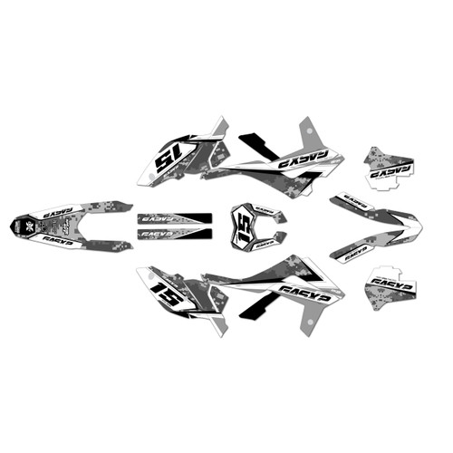 gasgas ec450 graphics kit 2012-2017 cloaked series white