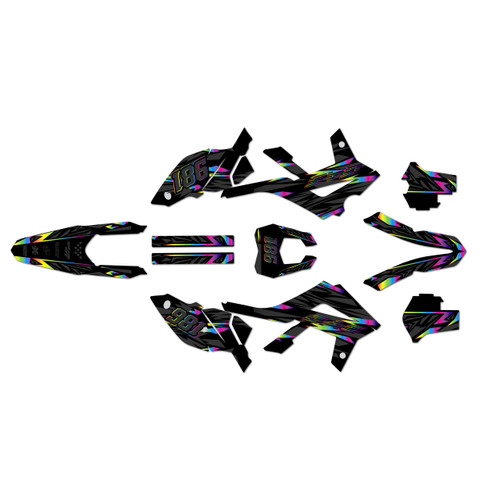 gasgas ec300 graphics kit 2012-2017 twitch series rainbow
