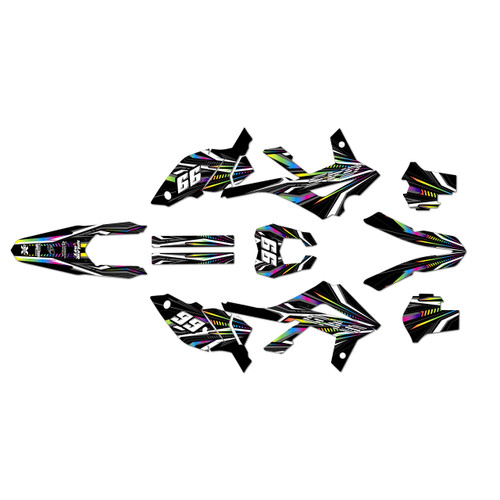 gasgas ec250f graphics kit 2012-2017 prime series rainbow