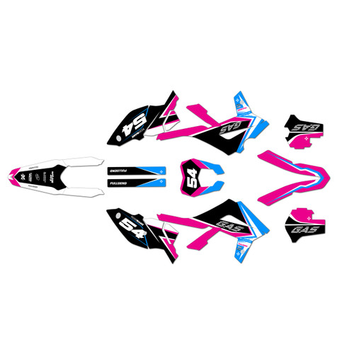 gasgas ec450 graphics kit 2012-2017 inferno series magenta