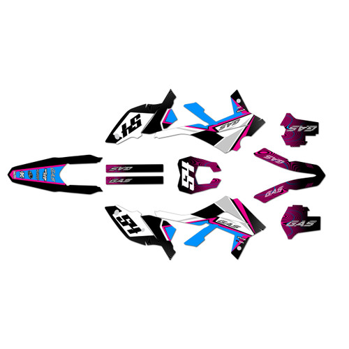 gasgas ec300f graphics kit 2012-2017 swirl series magenta