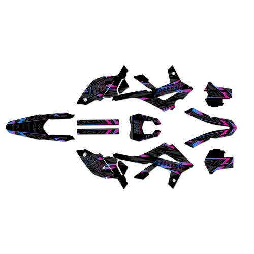 gasgas ec450 graphics kit 2012-2017 twitch series magenta