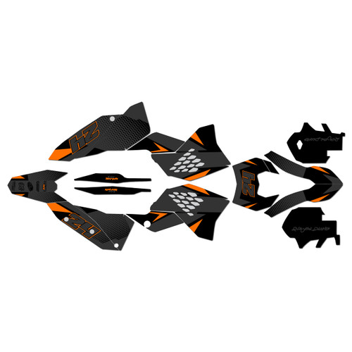 250EXC-F 450EXC-F & 530EXC graphics kit 2008-2011 bold series orange