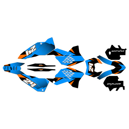 250EXC-F 450EXC-F & 530EXC graphics kit 2008-2011 bold series cyan