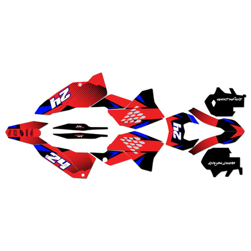 ktm 250excf graphics kit 2008-2011 bold series red