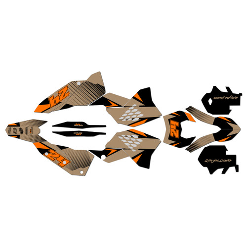ktm 250excf graphics kit 2008-2011 bold series tan