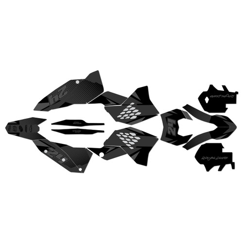 ktm 250excf graphics kit 2008-2011 bold series smoke