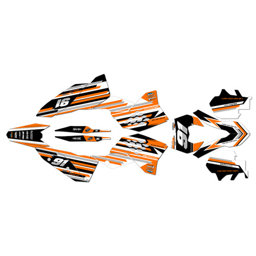 250EXC-F 450EXC-F & 530EXC graphics kit 2008-2011 coil series orange