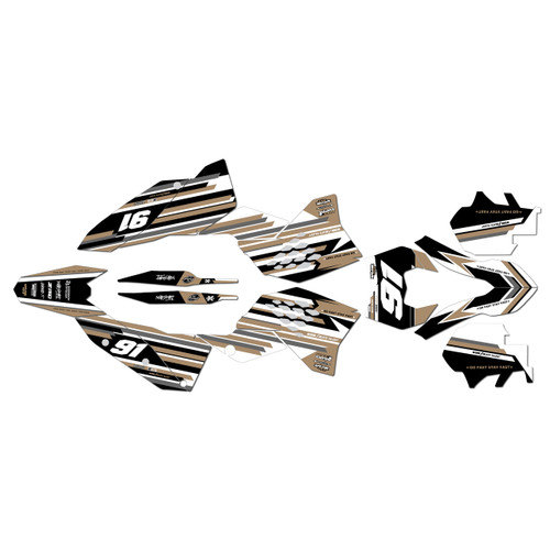 250EXC-F 450EXC-F & 530EXC graphics kit 2008-2011 coil series tan