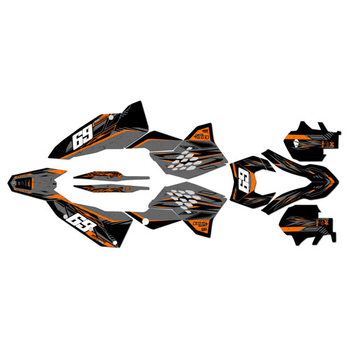250EXC-F 450EXC-F & 530EXC graphics kit 2008-2011 guard series orange