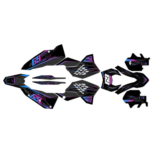ktm 250excf graphics kit 2008-2011 guard series magenta-shift