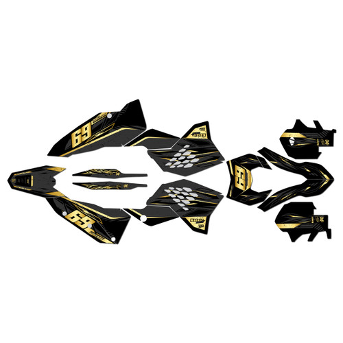 250EXC-F 450EXC-F & 530EXC graphics kit 2008-2011 guard series gold