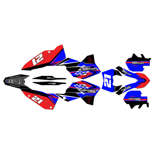ktm 250excf graphics kit 2008-2011 og series red