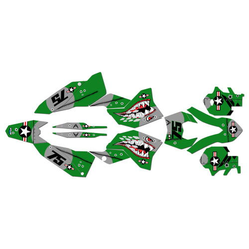ktm 250excf graphics kit 2008-2011 predator series green