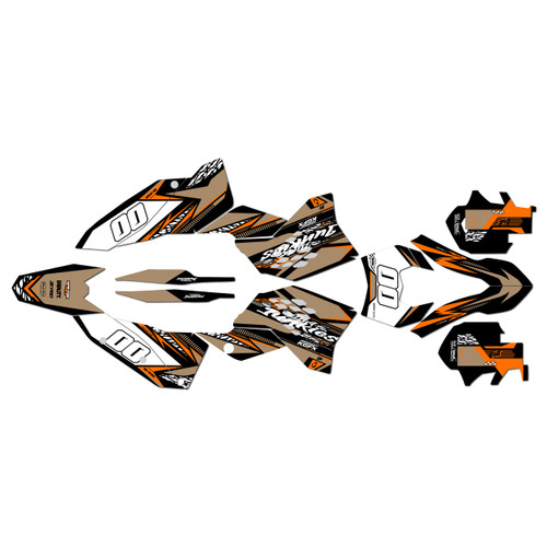 ktm 250excf graphics kit 2008-2011 rugged series tan