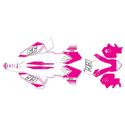 ktm 250excf graphics kit 2008-2011 splinter series magenta