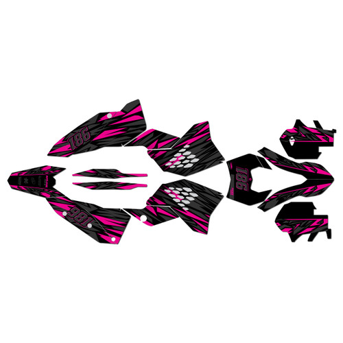 ktm 250excf graphics kit 2008-2011 twitch series magenta