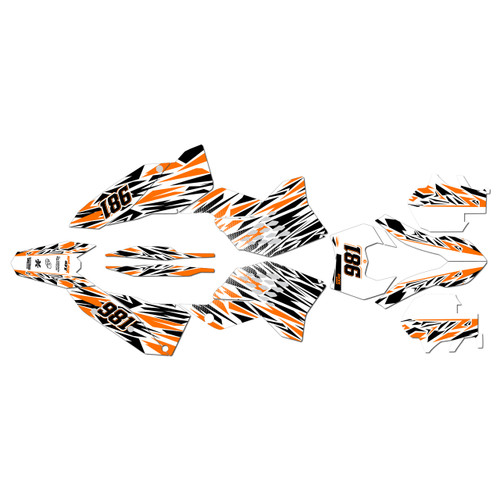 250EXC-F 450EXC-F & 530EXC graphics kit 2008-2011 twitch series orange-shift