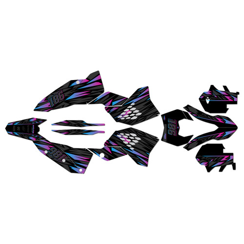 250EXC-F 450EXC-F & 530EXC graphics kit 2008-2011 twitch series magenta-shift