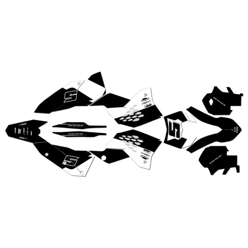 ktm 250excf graphics kit 2008-2011 venom series white