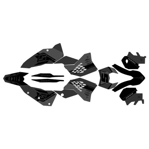 ktm 250excf graphics kit 2008-2011 venom series smoke