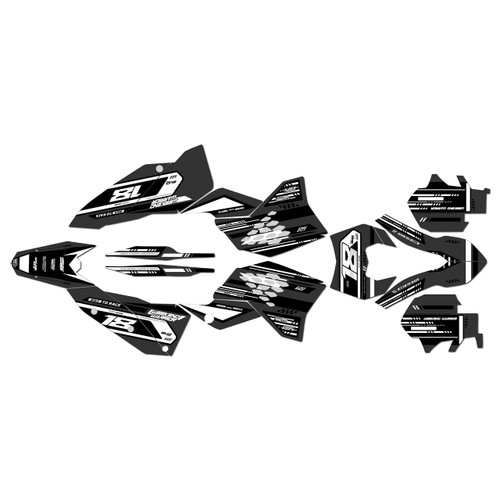 250EXC-F 450EXC-F & 530EXC graphics kit 2008-2011 warrior series white