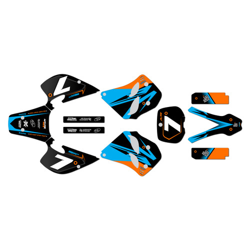 ktm 125exc graphics kit 1993-1997 bolt series cyan